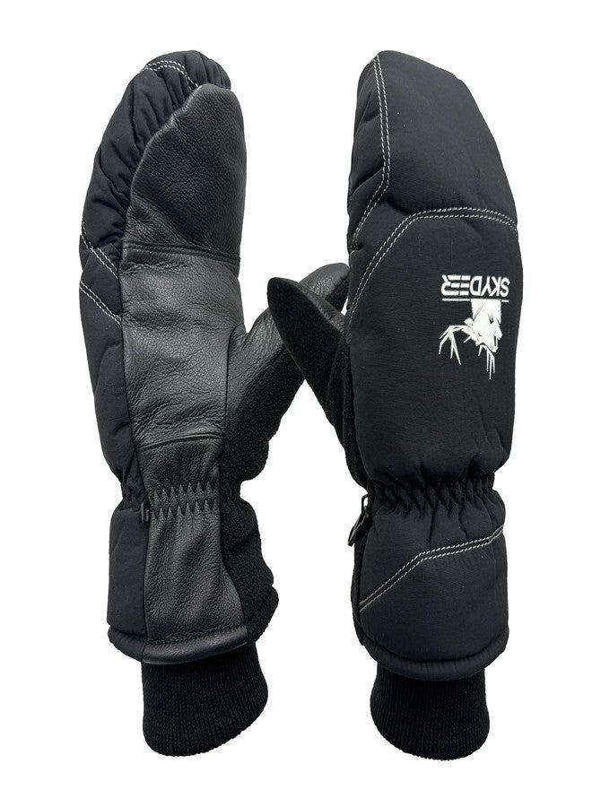 SKYDEER Winter Gloves for Kids, Skiing Mittens with Deerskin Leather and 150G 3M Thinsulate Insulation (SD8753M/2XS) - Image 1